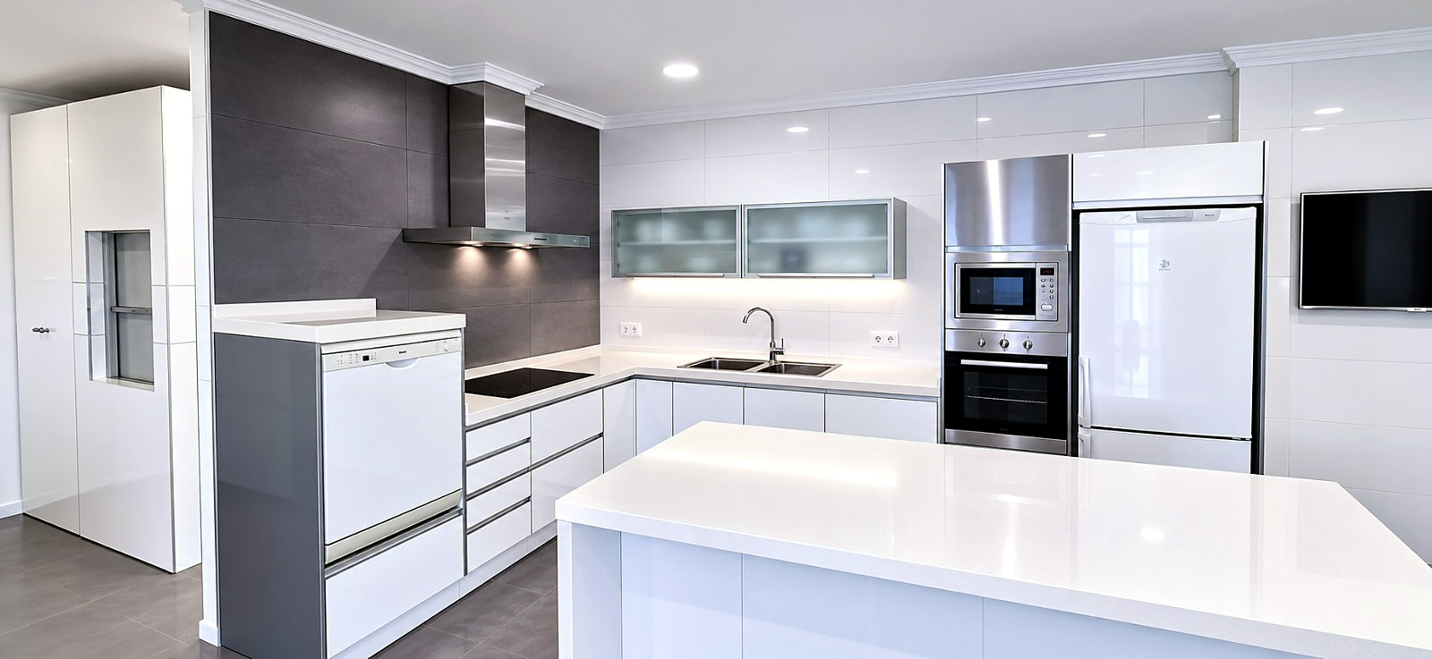 Cocina con isla central