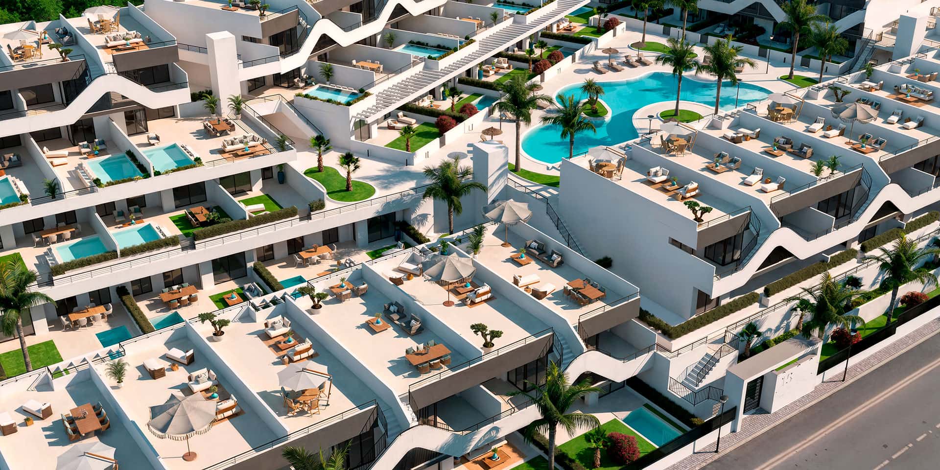 Apartamentos y bungalows con piscina en Alfaz del Pi — imagen 3