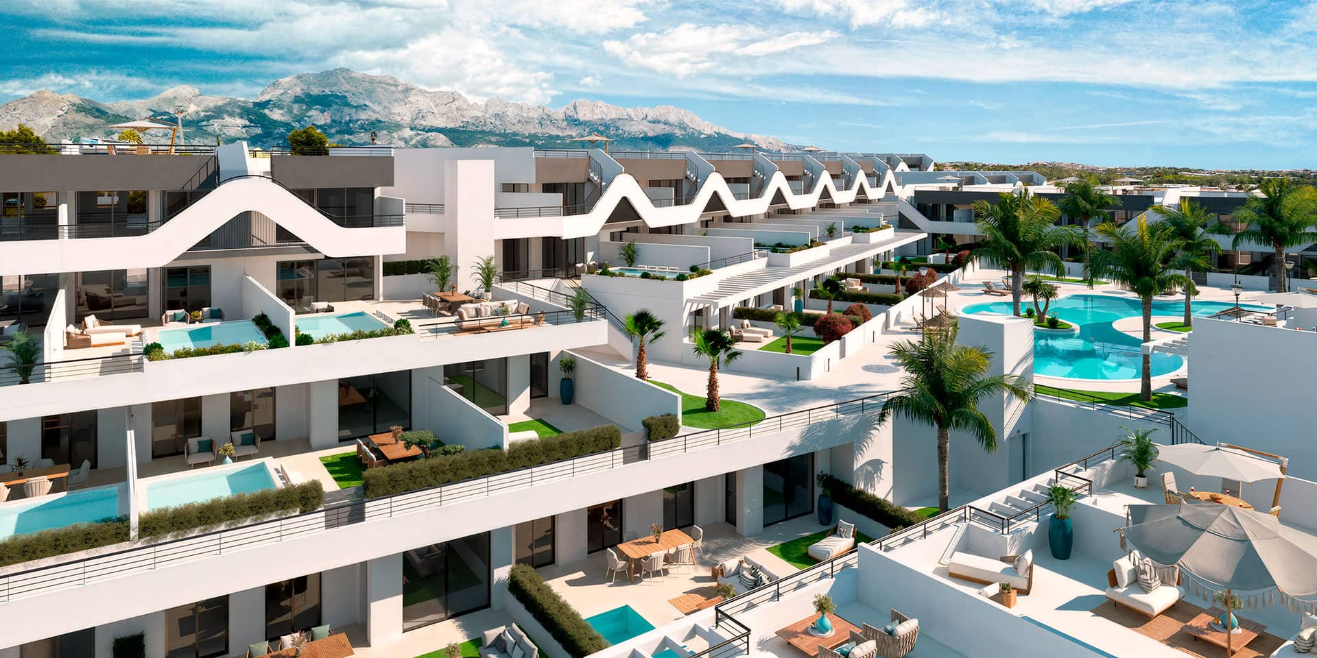 Apartamentos y bungalows con piscina en Alfaz del Pi — imagen 5